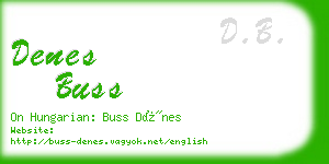 denes buss business card